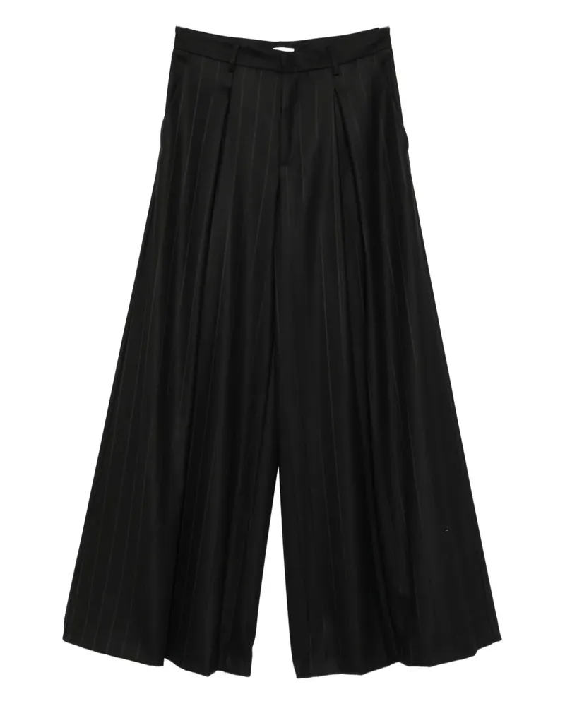 ANDAMANE Bundfaltenhose mit Nadelstreifen - Schwarz Schwarz