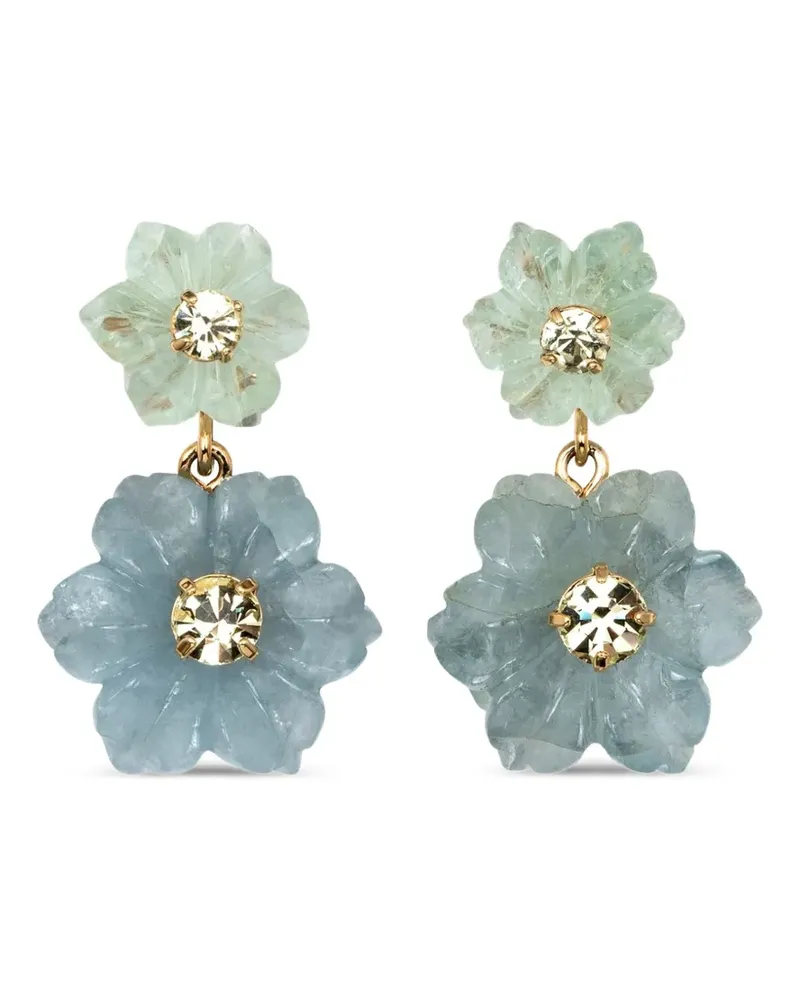 Jennifer Behr Hattie Ohrringe mit Blume - Gold Gold