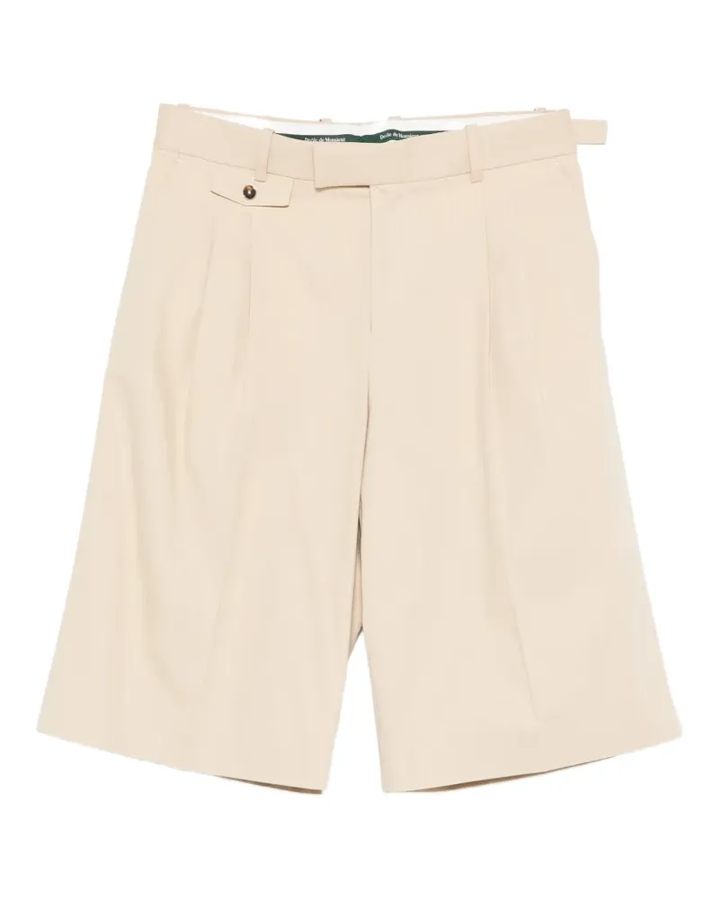 Drôle de Monsieur belt-loops pleated shorts - Nude Nude