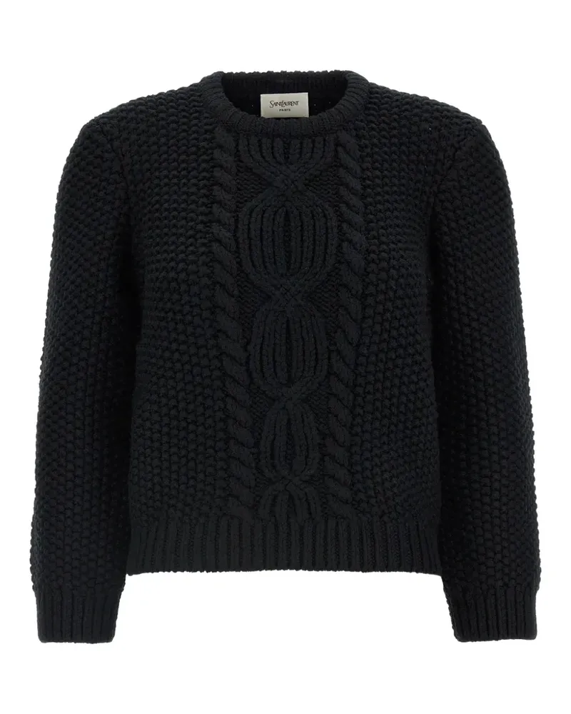 Saint Laurent crew-neck wool sweater - Schwarz Schwarz