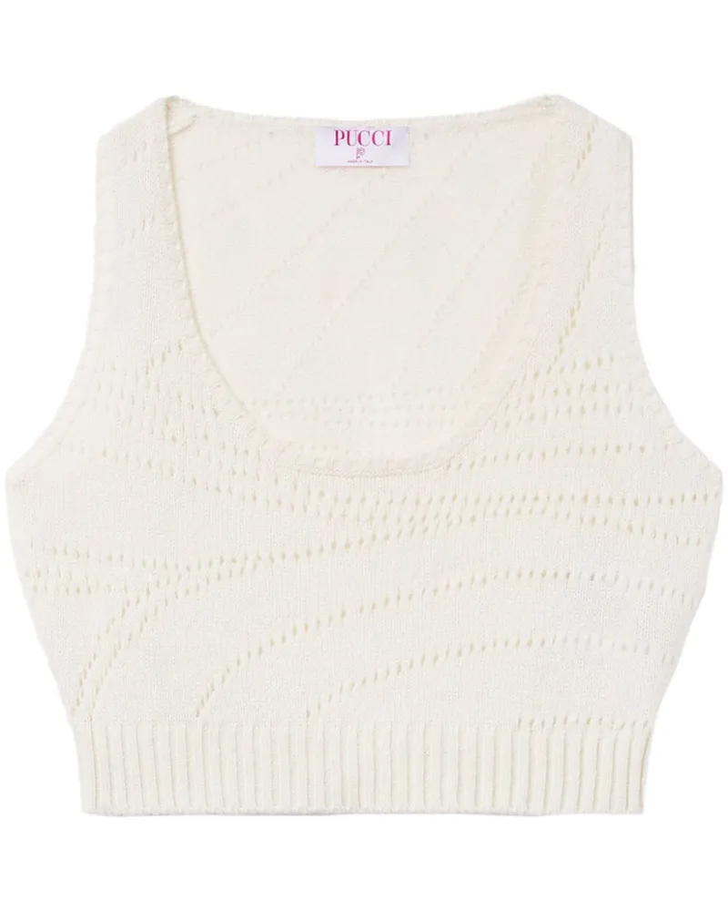 Emilio Pucci Gestricktes Top - Weiß Weiß