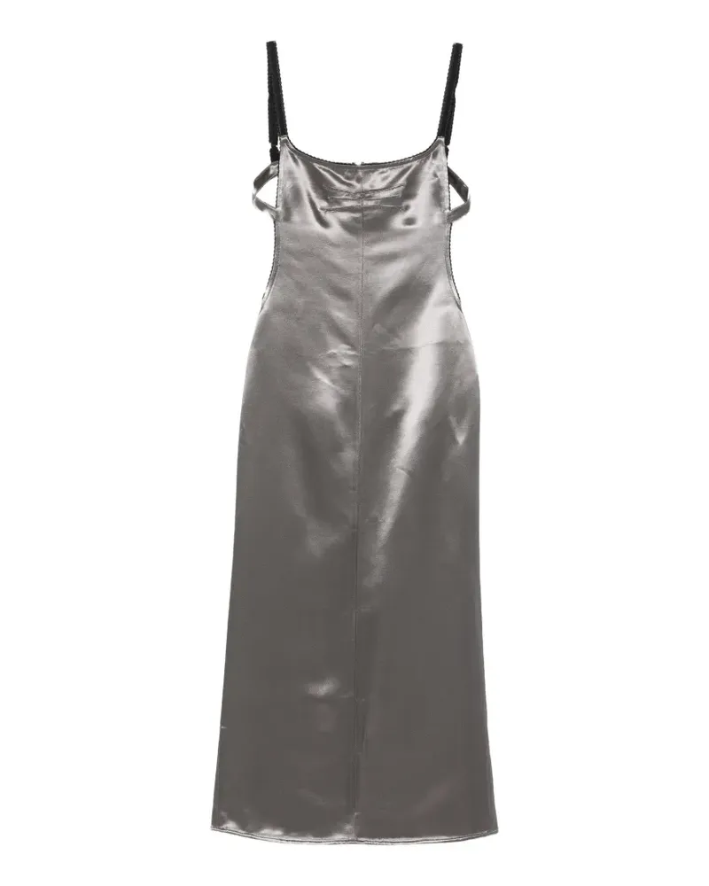 ATTICO satin midi dress - Grau Grau
