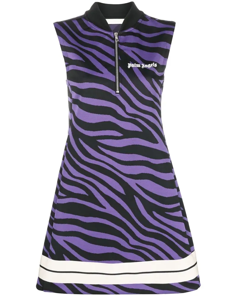 Palm Angels Kleid mit Zebra-Print - Violett Violett