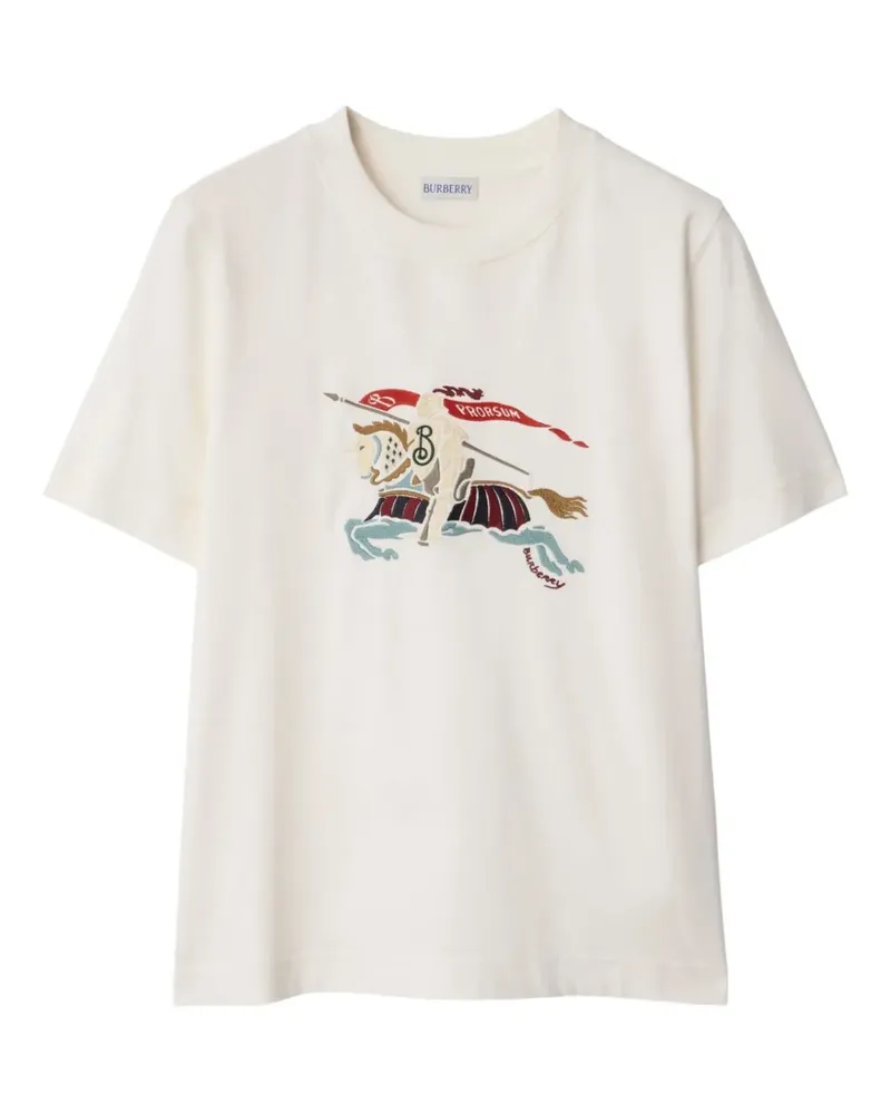 Burberry EKD T-Shirt mit Stickerei - Weiß Weiß