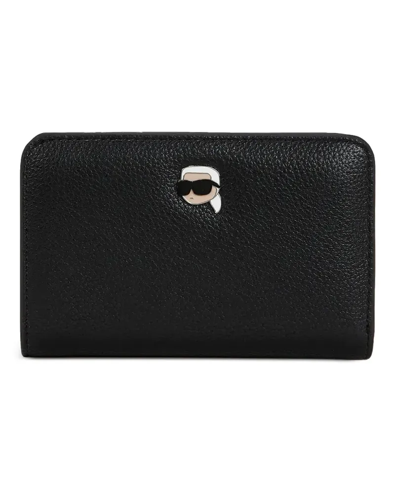 Karl Lagerfeld Ikonik Karl grained wallet - Schwarz Schwarz