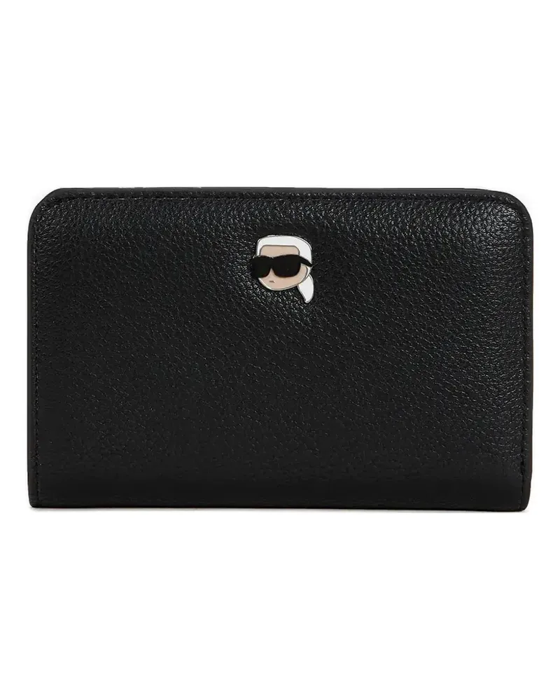Karl Lagerfeld Ikonik Karl grained wallet - Schwarz Schwarz