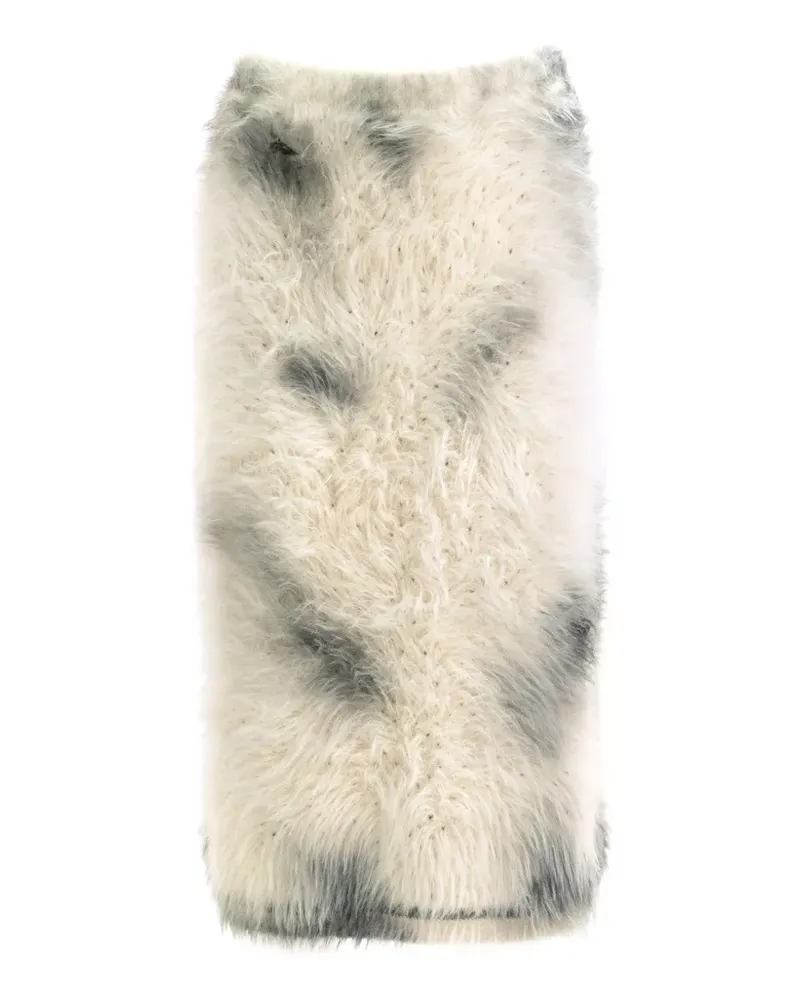 Maison Margiela Midirock mit Fuzzy-Struktur - Nude Nude