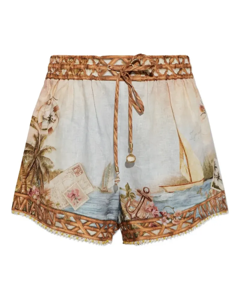 Zimmermann Mahon shorts - Nude Nude