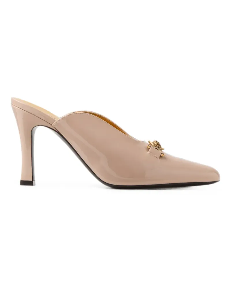 Versace Marisa patent mules 90 mm - Nude Nude