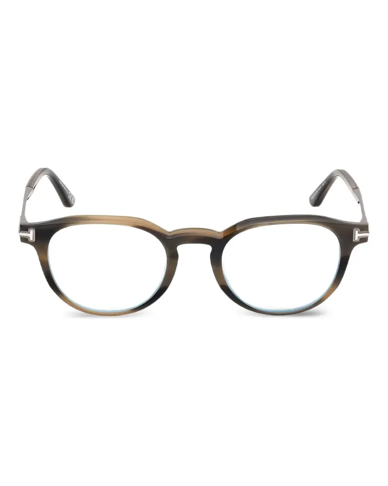 Tom Ford Brille mit rundem Gestell - Braun Braun