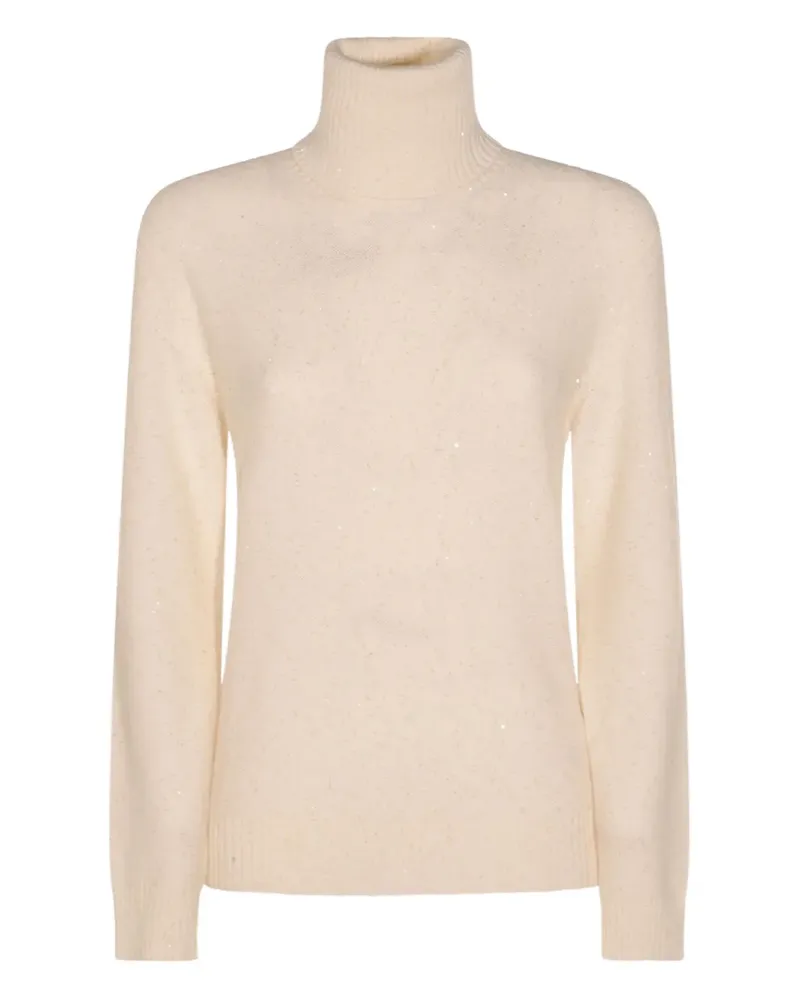Fabiana Filippi Rollkragenpullover mit Pailletten - Nude Nude