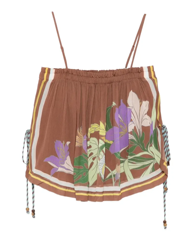 ALEMAIS Alfie floral-print top - Braun Braun