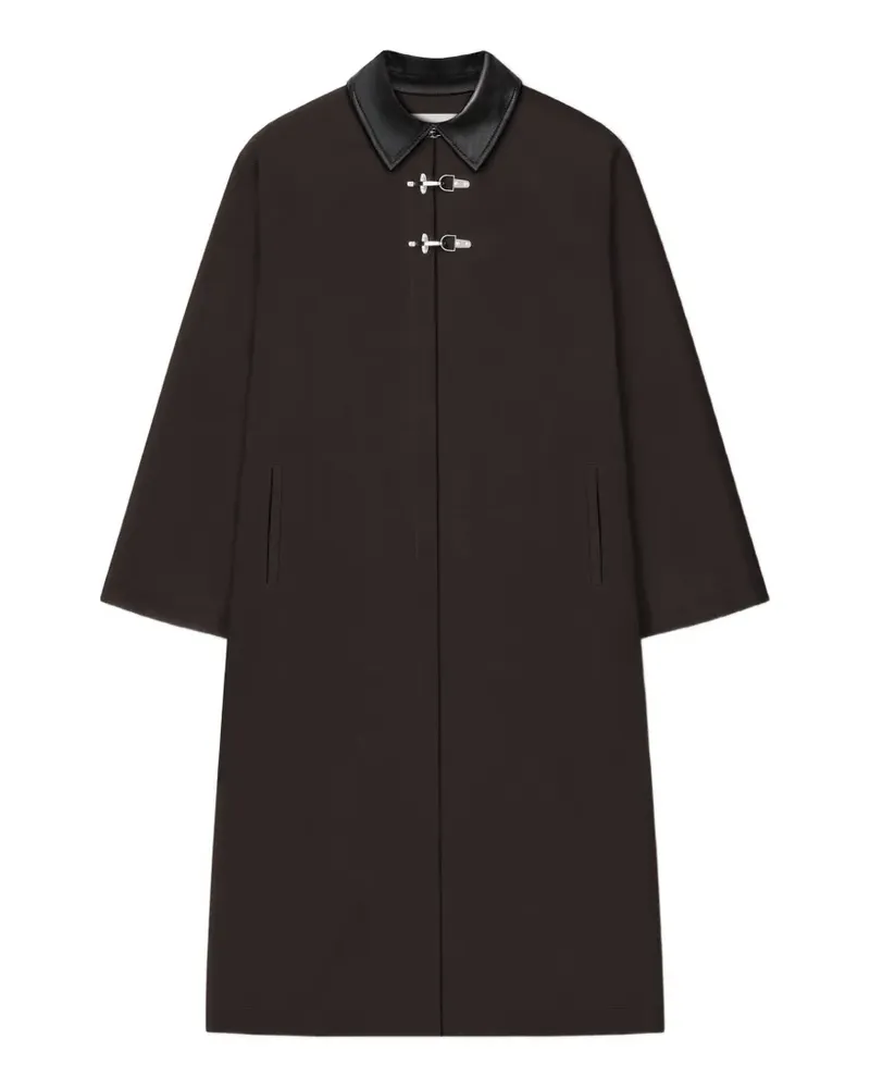 Nanushka Zofia Oversized-Mantel - Braun Braun