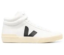 High-Top-Sneakers mit Logo - Weiß