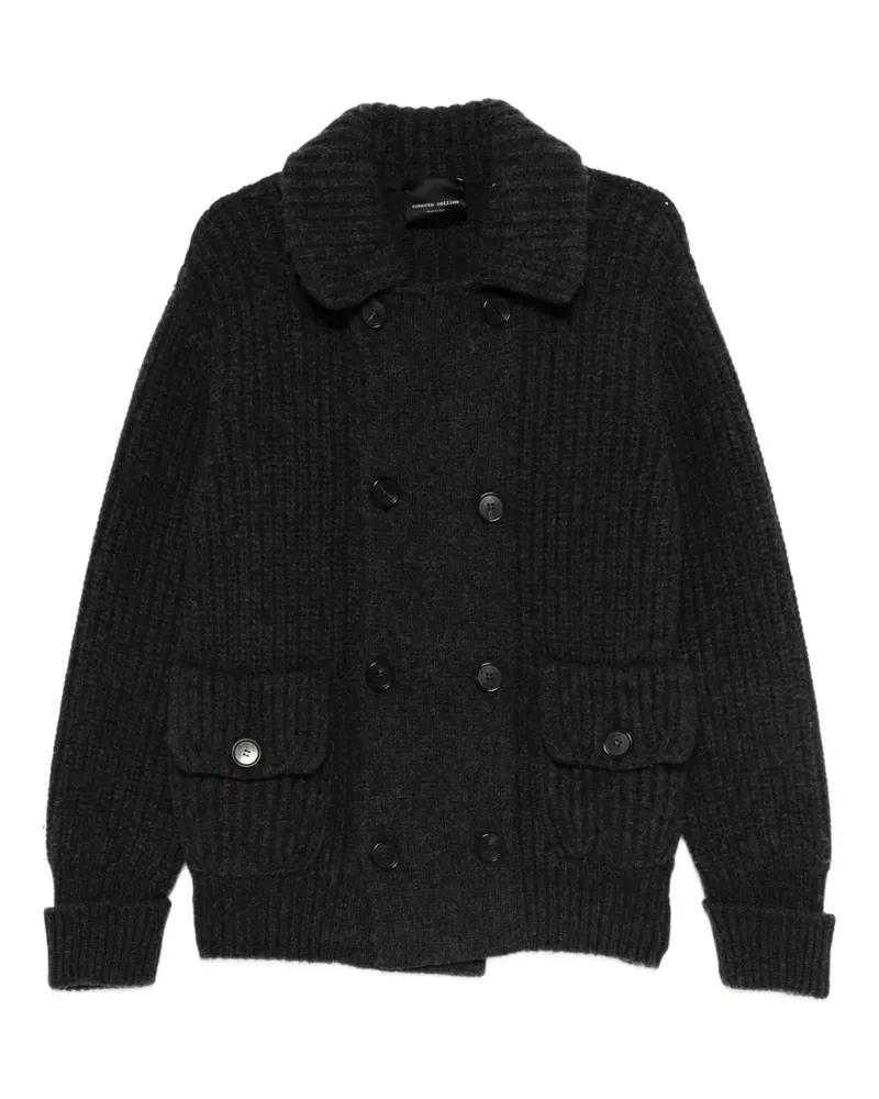 Roberto Collina double-breasted patch-pocket cardigan - Grau Grau