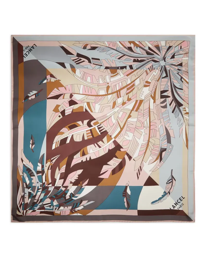 Lancel Arabesque duo-pattern silk scarf - Grau Grau