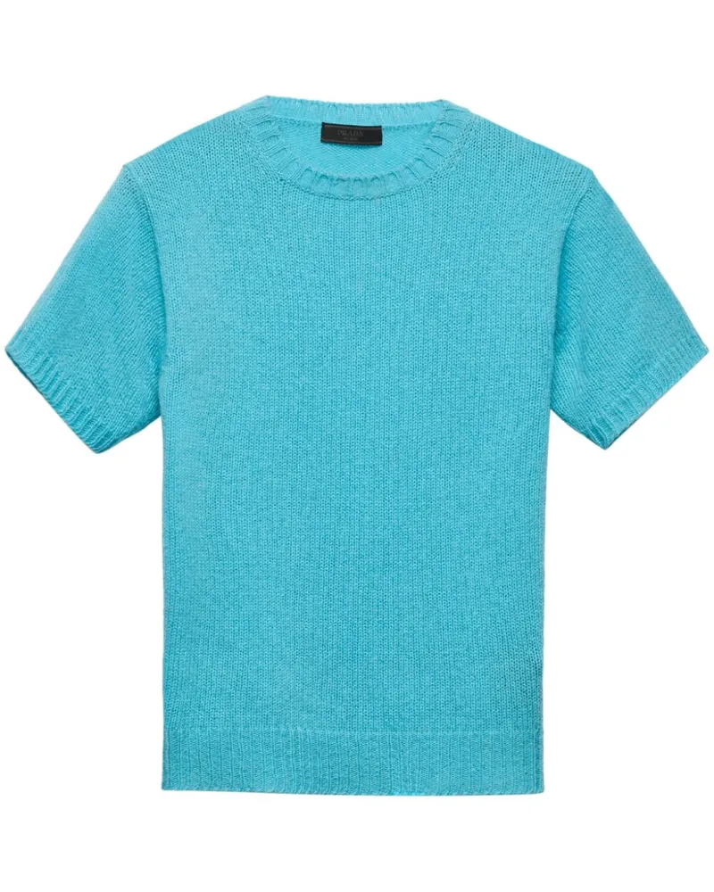 Prada Klassischer Kaschmirpullover Blau