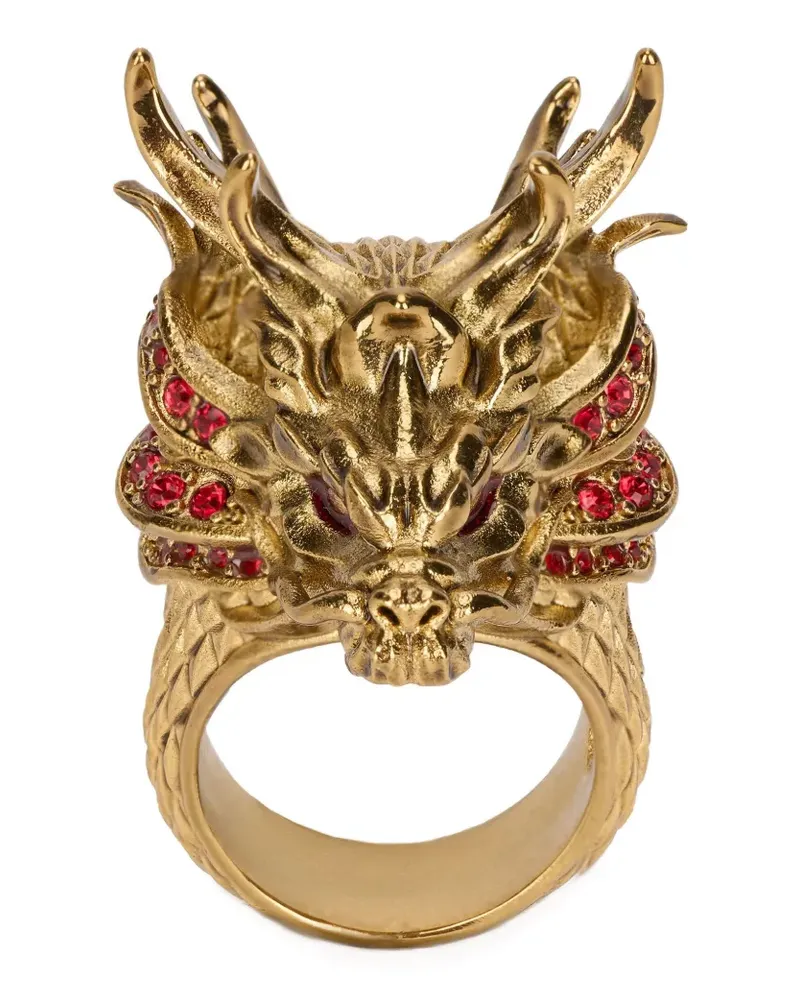 Roberto Cavalli Dragon Head Ring - Gold Gold