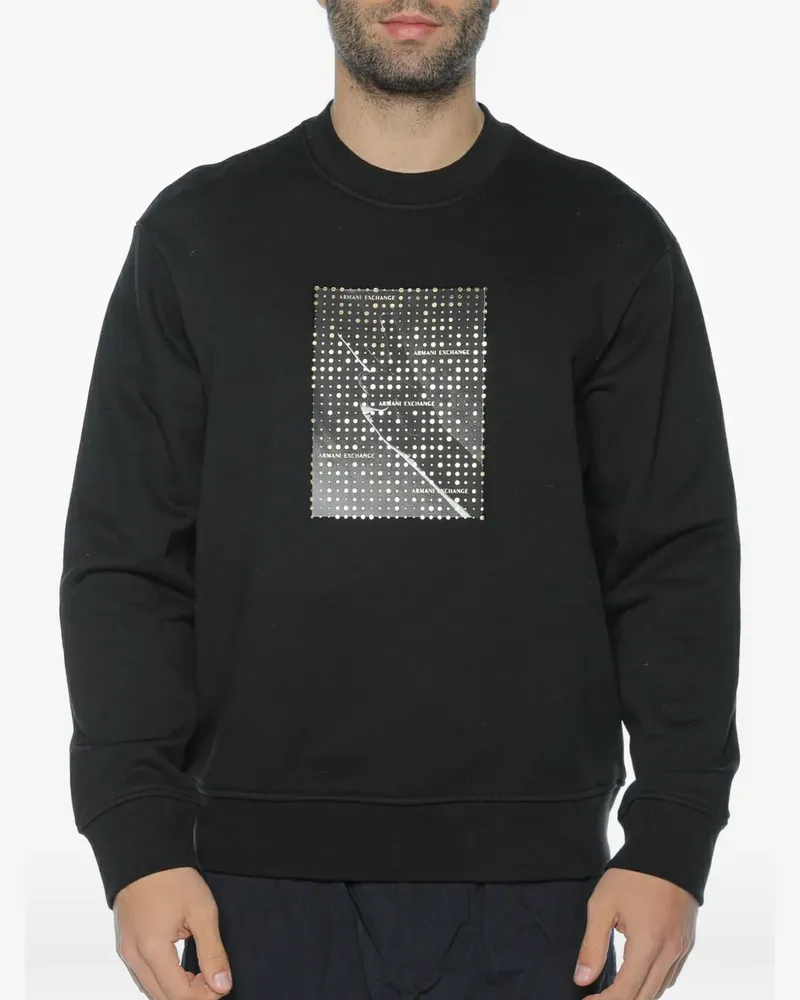 Armani Exchange logo-print sweatshirt - Schwarz Schwarz
