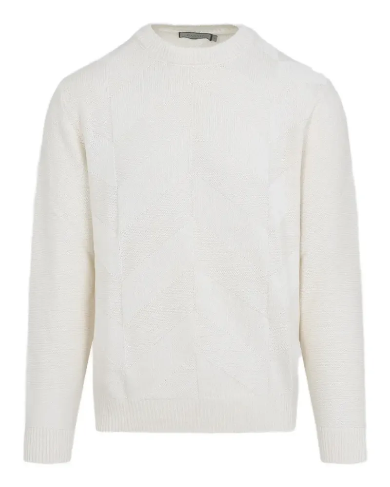 Canali Pullover mit geometrischem Muster - Nude Nude