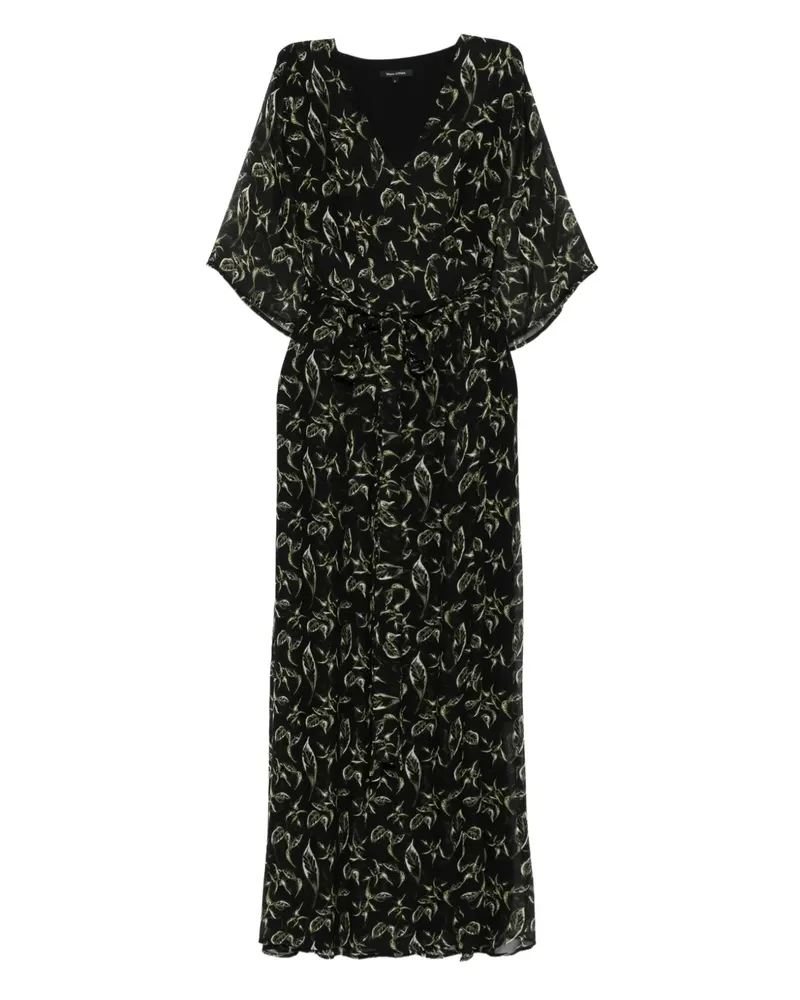 Marc O'Polo Maxikleid mit Gürtel - Schwarz Schwarz