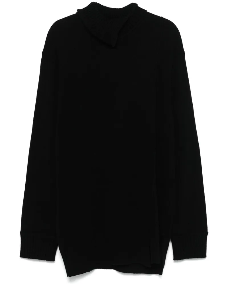 Yohji Yamamoto Pullover mit Rollkragen - Schwarz Schwarz