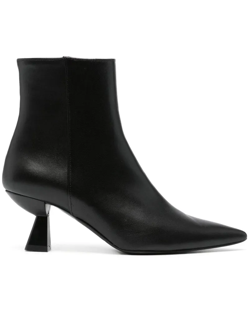 FESTA Milano Stiefel aus Leder 65mm - Schwarz Schwarz