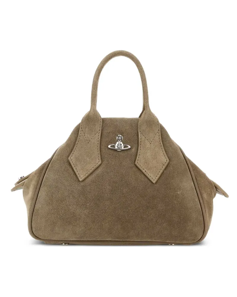 Vivienne Westwood small Yasmine Orb-detail leather tote bag - Grau Grau