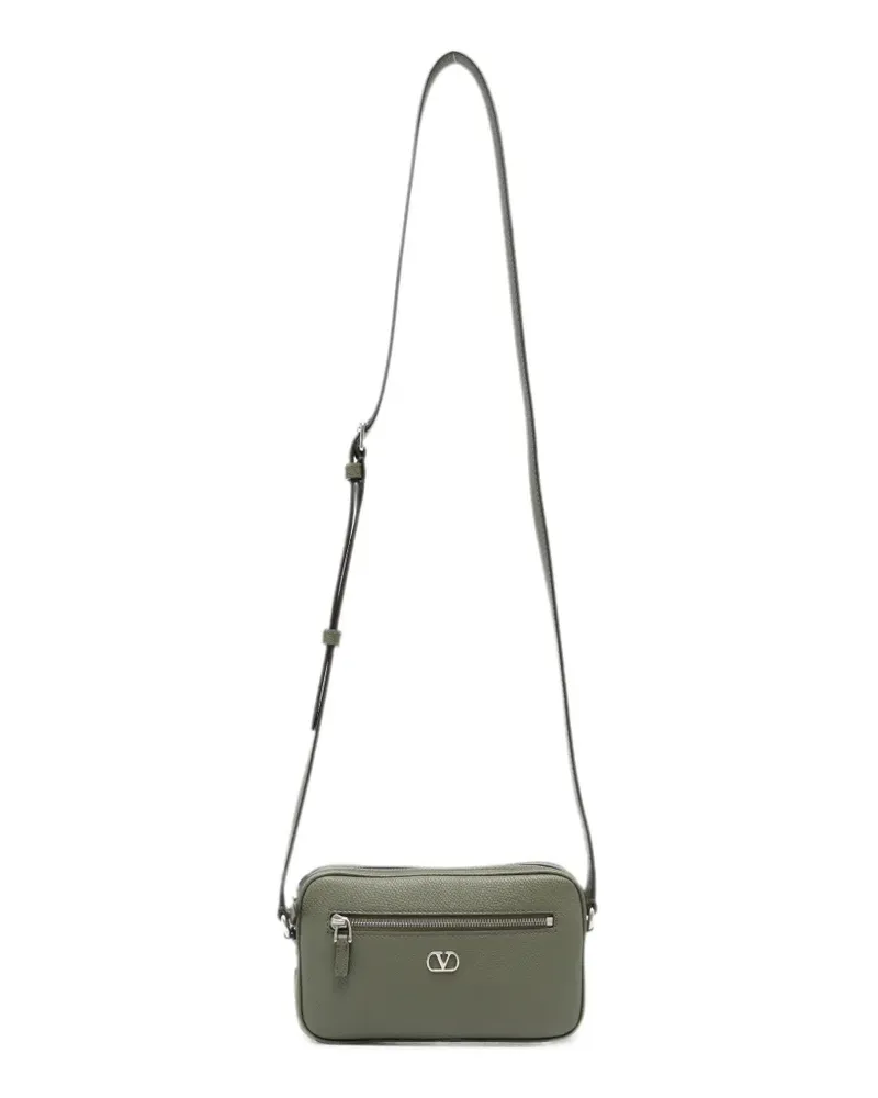 Valentino Garavani VLogo Signature leather shoulder bag - Grün Grün