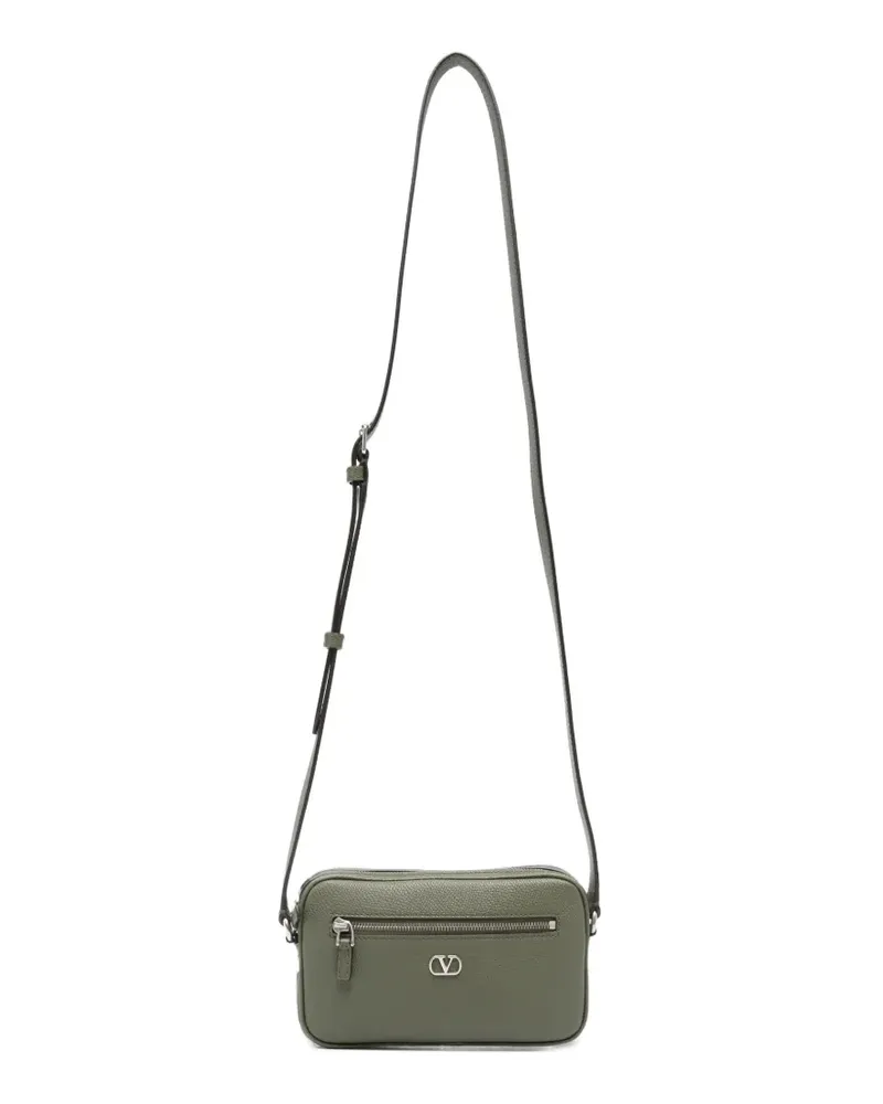 Valentino Garavani VLogo Signature leather shoulder bag - Grün Grün