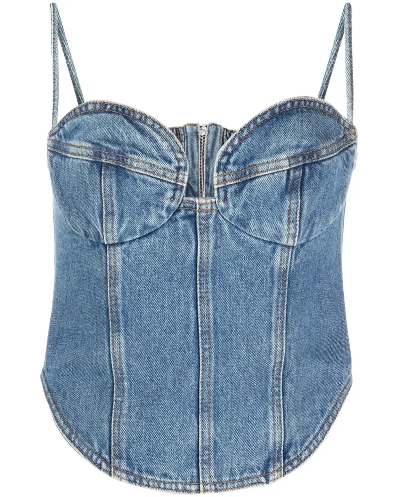 Magda Butrym Top aus Denim - Blau Blau
