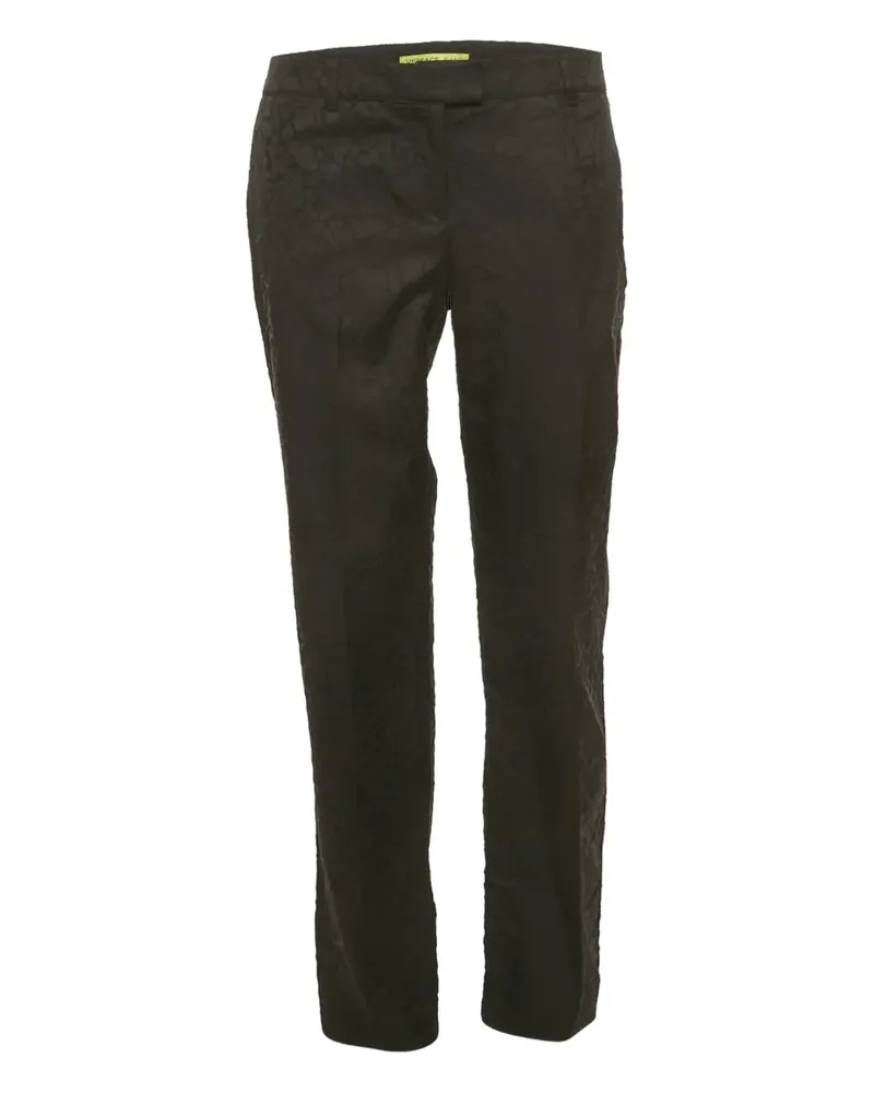 Versace Jeans 44 Jacquard-Hose - Schwarz Schwarz