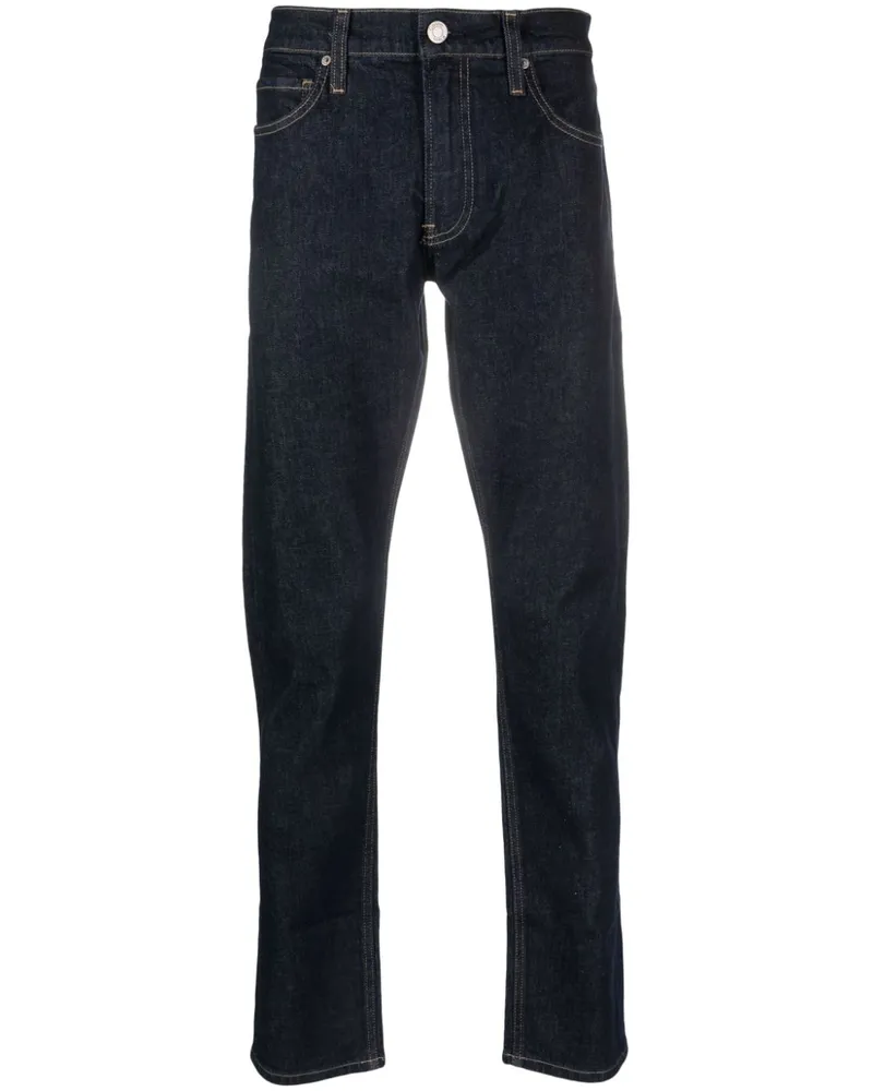Calvin Klein Slim-Fit-Jeans mit Logo-Patch - Blau Blau
