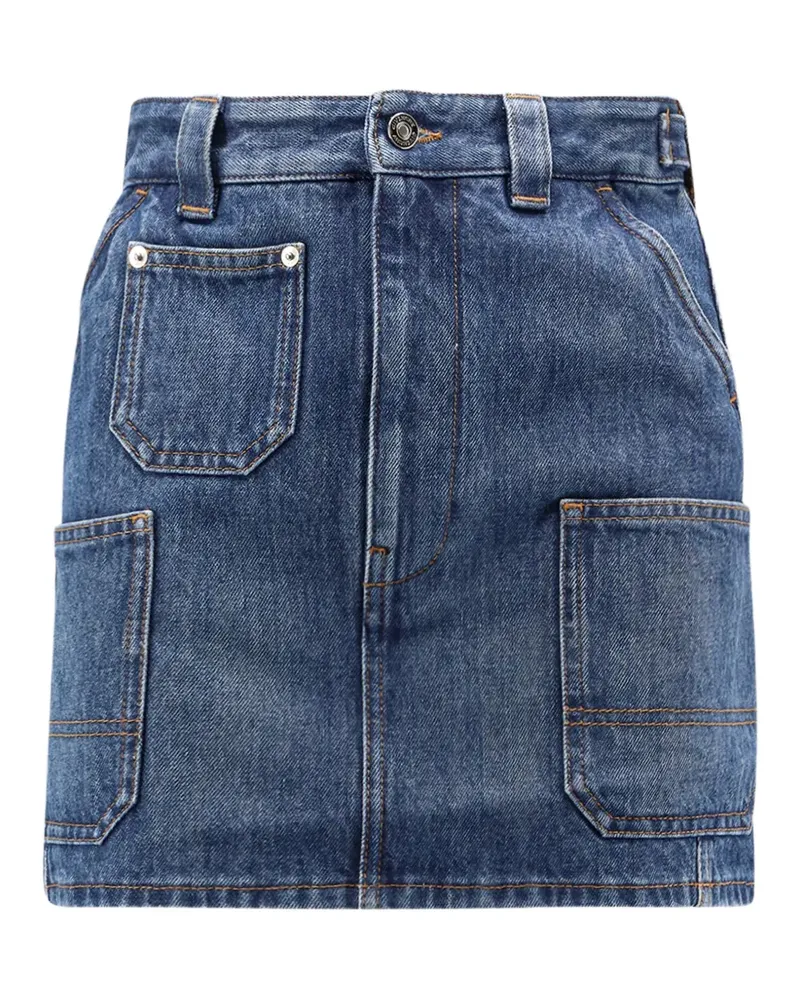 Givenchy patch-pocket denim skirt - Blau Blau