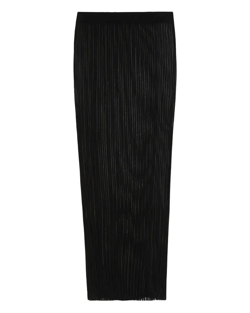 Max Mara Album Rock aus Mesh - Schwarz Schwarz
