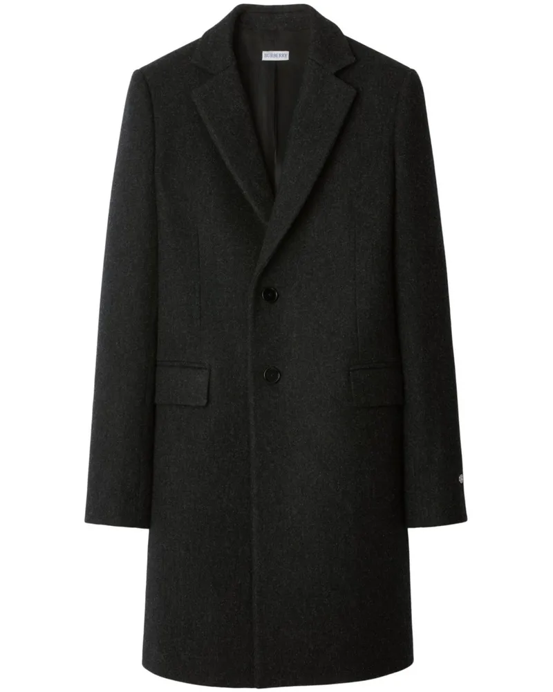 Burberry Klassischer Wollmantel - Schwarz Schwarz