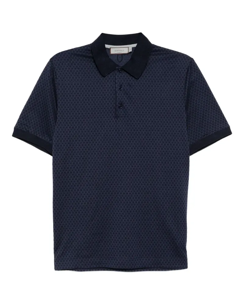 Canali Klassisches Poloshirt - Blau Blau