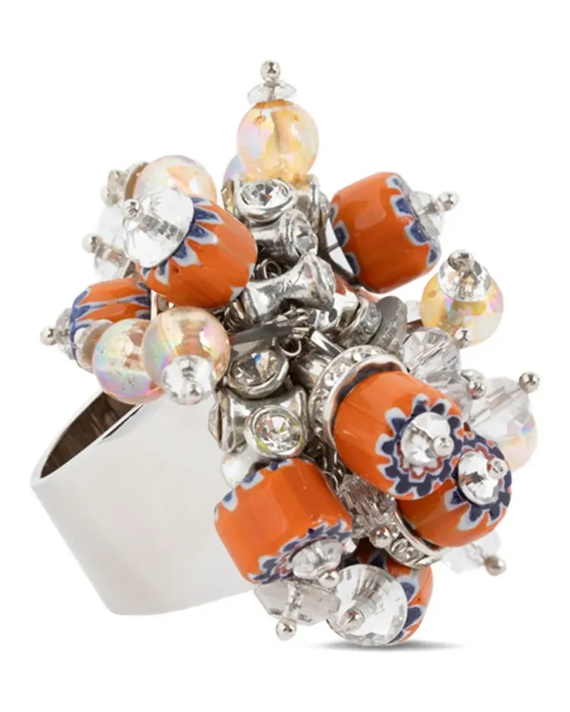 Dries van Noten Ring mit Perlen - Silber Silber