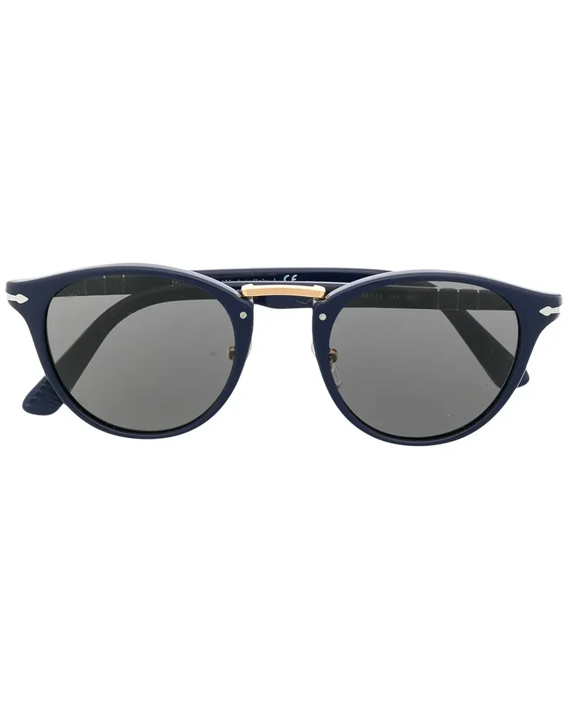 Persol Sonnenbrille mit rundem Gestell - Blau Blau