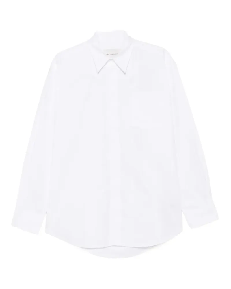 AMI Paris Oversized-Hemd mit Logo-Prägung - Weiß Weiß