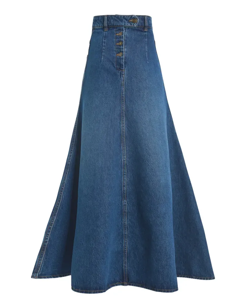 A.W.A.K.E. cut-out flared skirt - Blau Blau