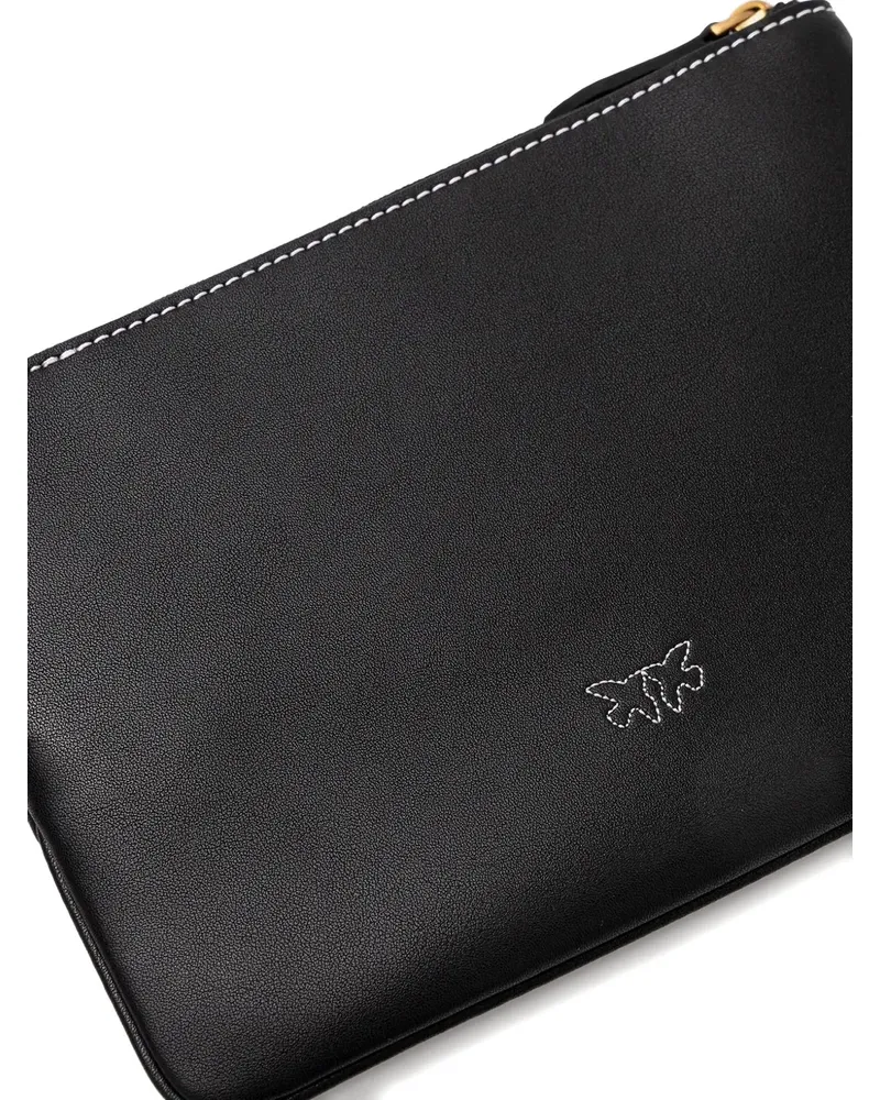 Pinko Clutch mit Logo - Schwarz Schwarz