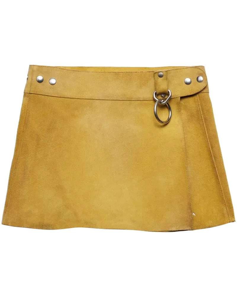 Prada Minirock aus Wildleder - Gelb Gelb