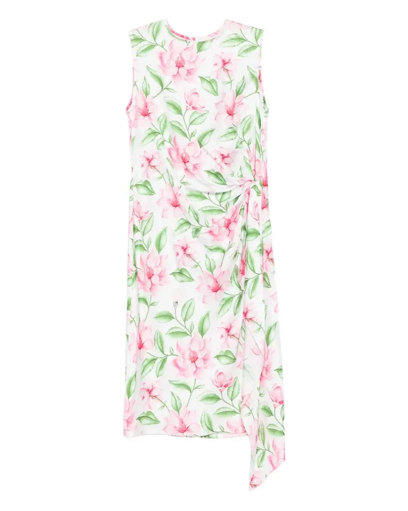Moschino knotted floral-print dress - Weiß Weiß