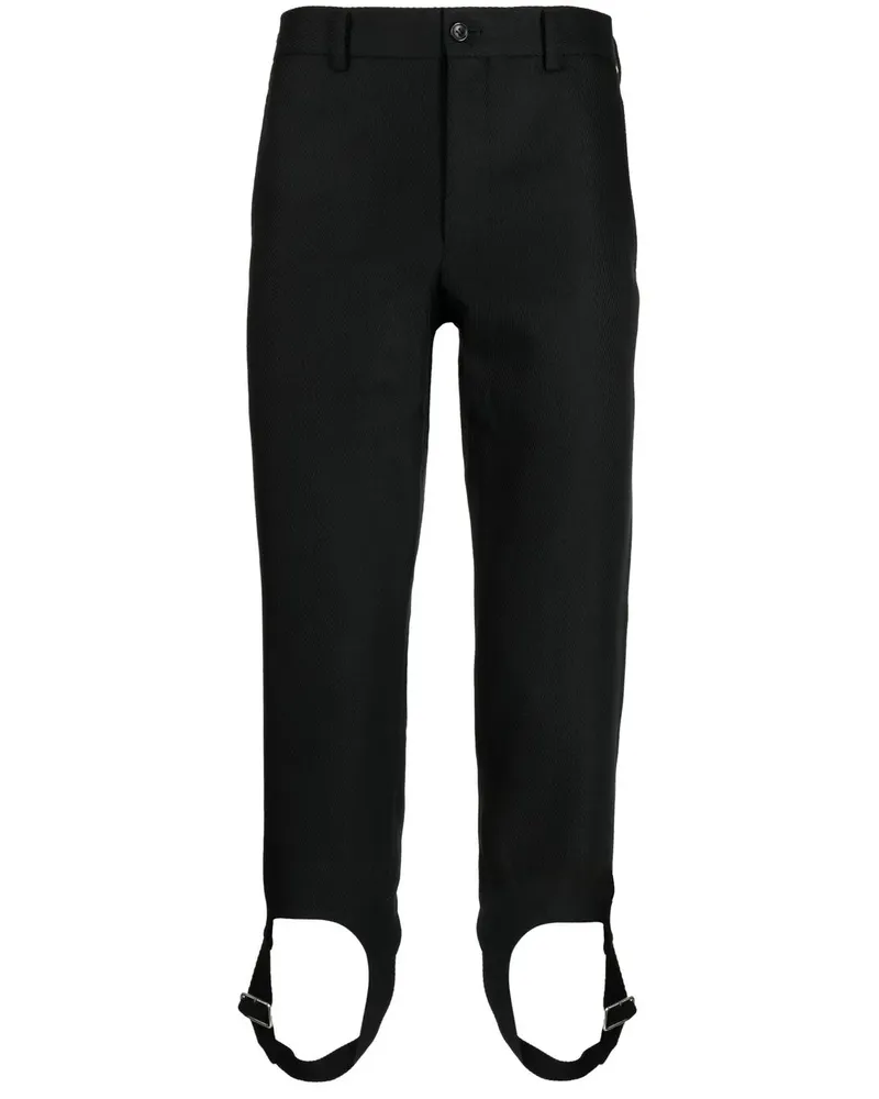 Comme des Garçons Cropped-Hose mit Schnallendetail - Schwarz Schwarz