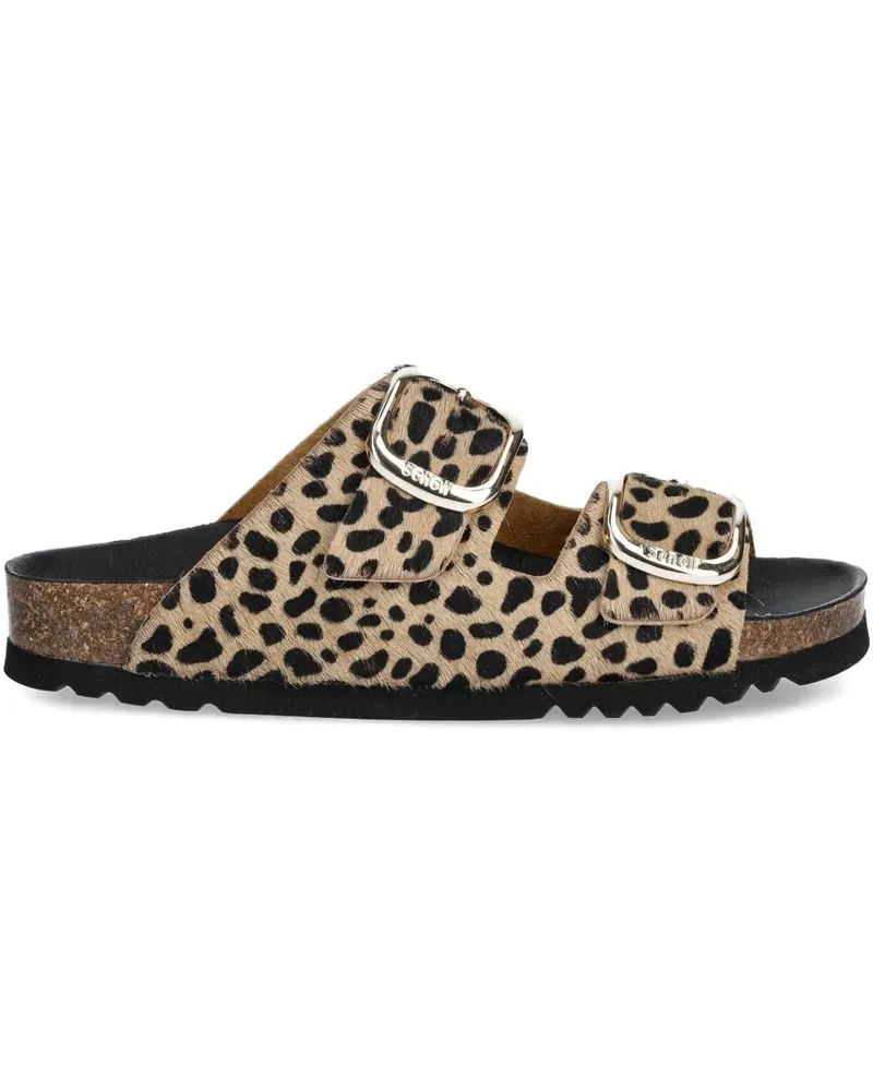 Scholl NOELLE leopard-print slides - Nude Nude