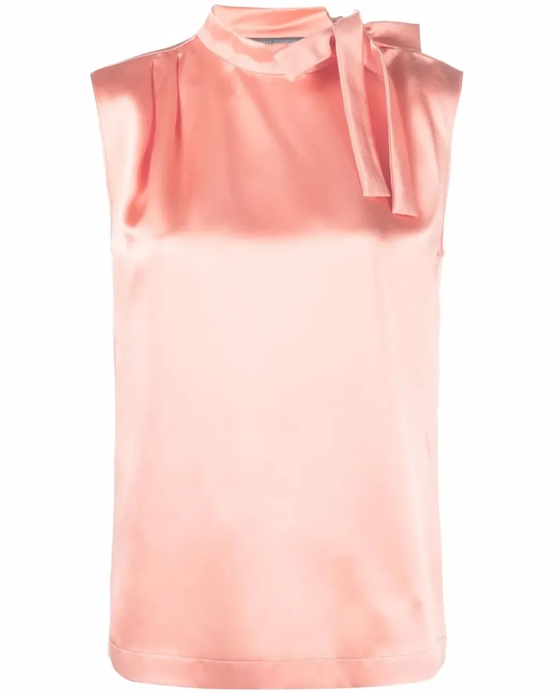 Alberta Ferretti Satinbluse mit Schleife - Rosa Rosa