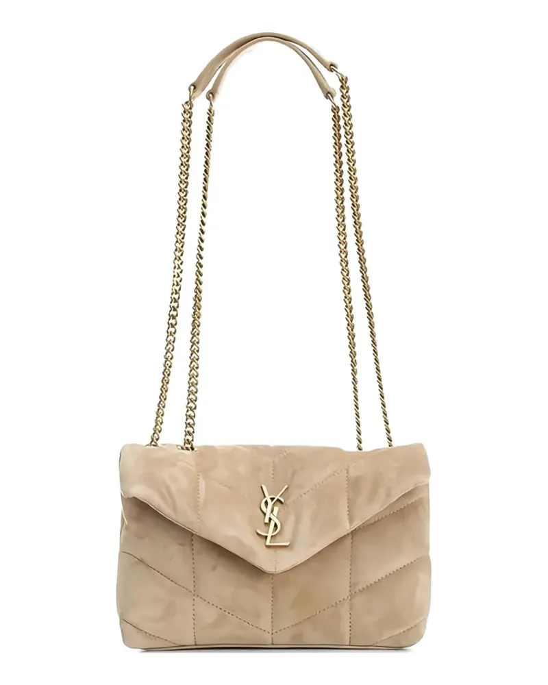 Saint Laurent mini Toy puffer shoulder bag - Nude Nude