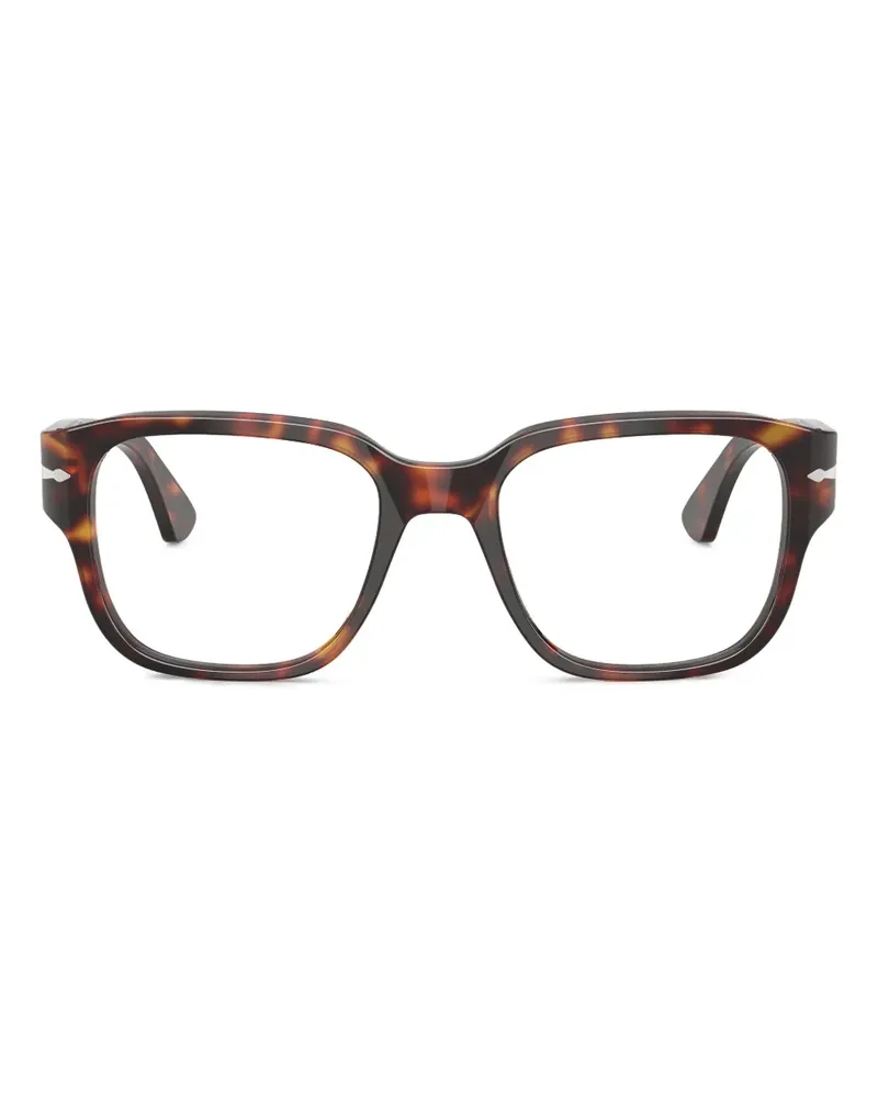 Persol Brille mit breitem Gestell - Braun Braun