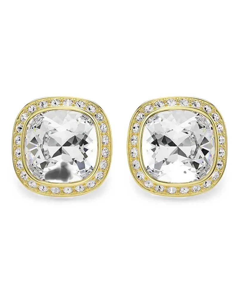 Swarovski crystal-embellished cushion-cut earrings - Gold Gold